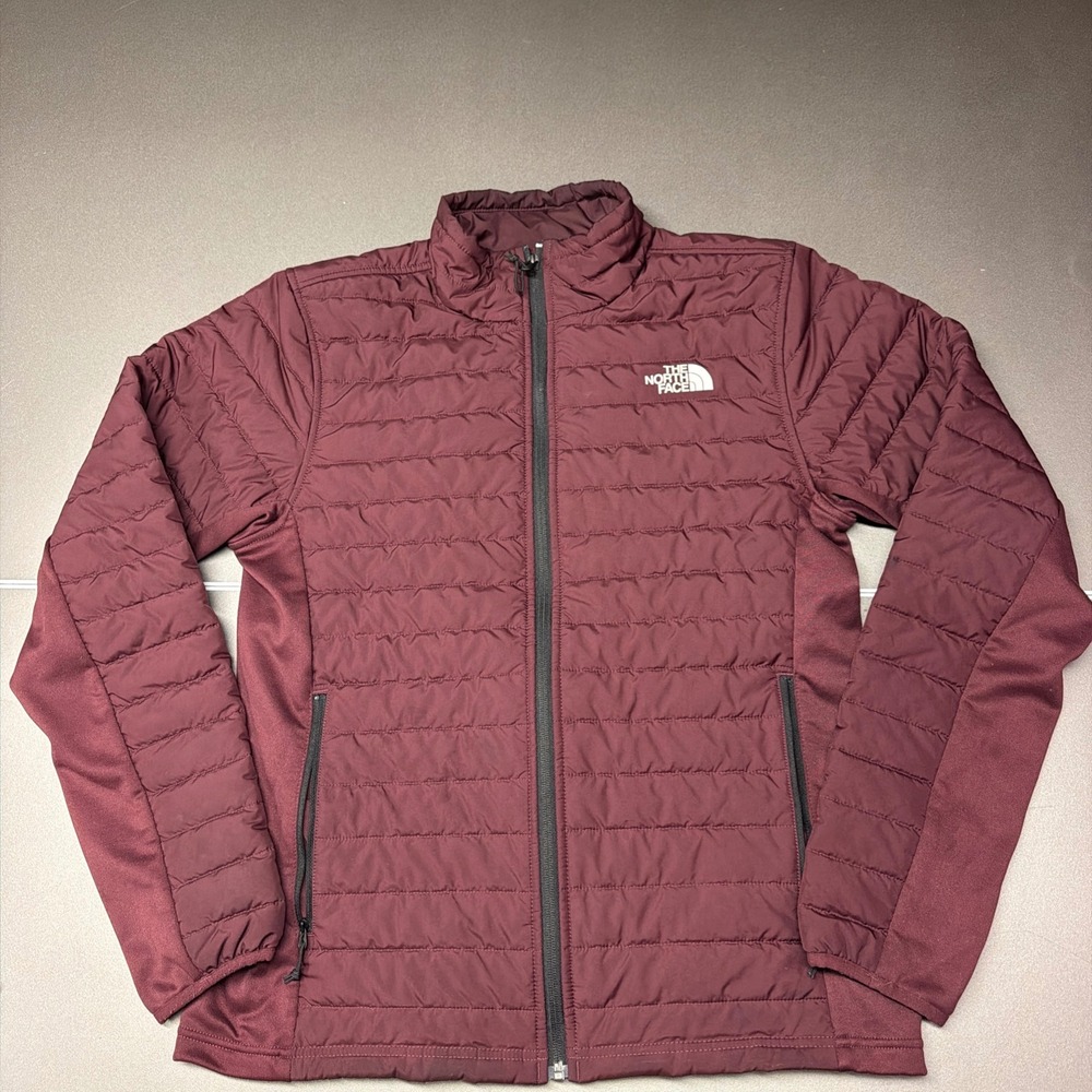 The North Face Mens M Canyonlands Hybrid Jacket‎ Maroon Full Zip Puffer Padded
